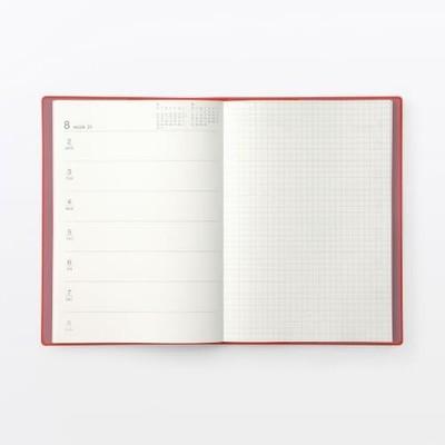 MUJI 2027 Monthly Weekly Planner Schedule Book Red Dec 2026 A6