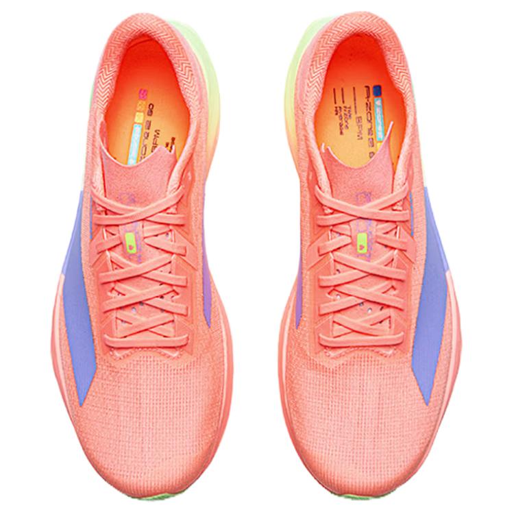 Anta Zona 2 Frequenza Cardiaca 90 Comodo Ammortizzante Antiscivolo Rebound Scarpe da Corsa Casual Basse Sneaker da Uomo Fluorescent-Perla-Rosso 112635579-2