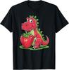 Strawberry Design Toddler Boy Cute Strawberry Dinosaur Lover T-Shirt S-4XL