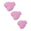 3pcs Makeup Brush Cover Portable Silicone Heart Shaped Cosmetic Brush Guard Cap for Women Girls