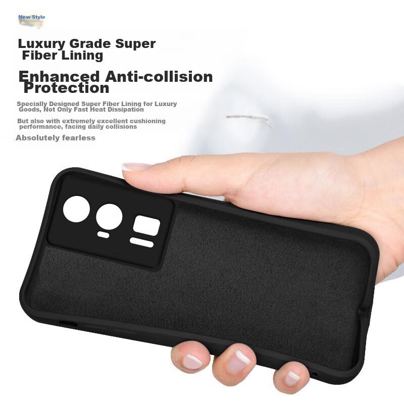 Phone Case for Redmi K60/K60 Pro, Redmi K60/K60 Pro Protective Cover, Shockproof Ultra-Thin Soft Elegant BlackUpgraded Cloud-Feel Silicone