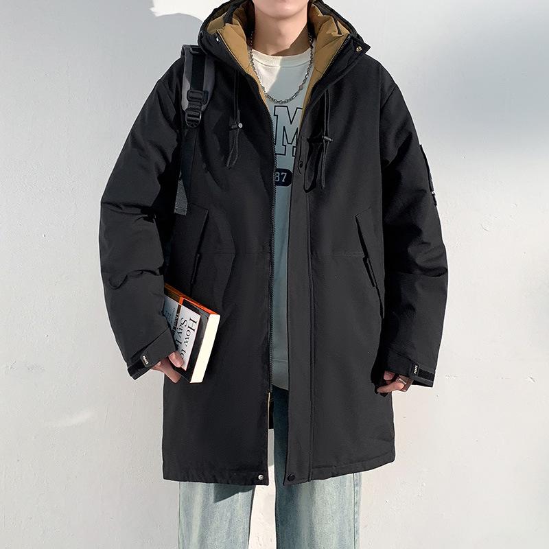 Men's Warm Plush Hooded Cotton Jacket for Winter Outdoor Sports & Mountaineering
