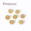10mm 18K Gold Plated Round Spacer Beads For Jewelry,Separators For Beads,DIY Bracelets Necklaces Jewelry Making Accessories