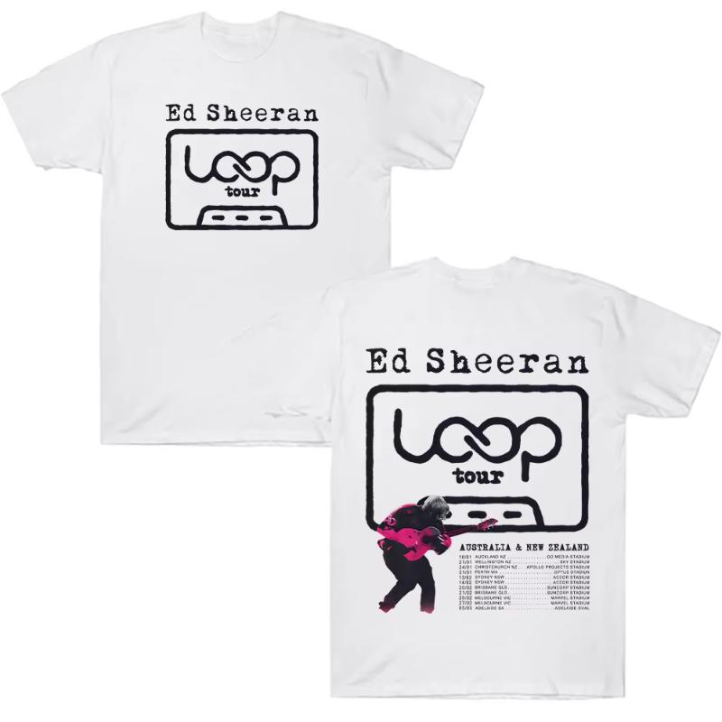 Ed Sheeran LOOP Tour T-Shirts Baumwolle Unisex Damen Sommer-T-Shirts NEU Mode Locker Unisex Streetwear Hip Hop Grafikbekleidung Y2K