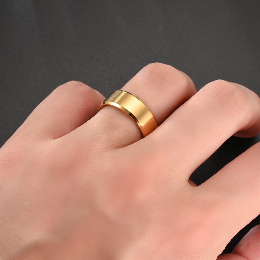 Classic Matte Finish Stainless Steel Ring Unisex Adjustable Band Jewelry Accessory for Men And Women Size 6 to 13