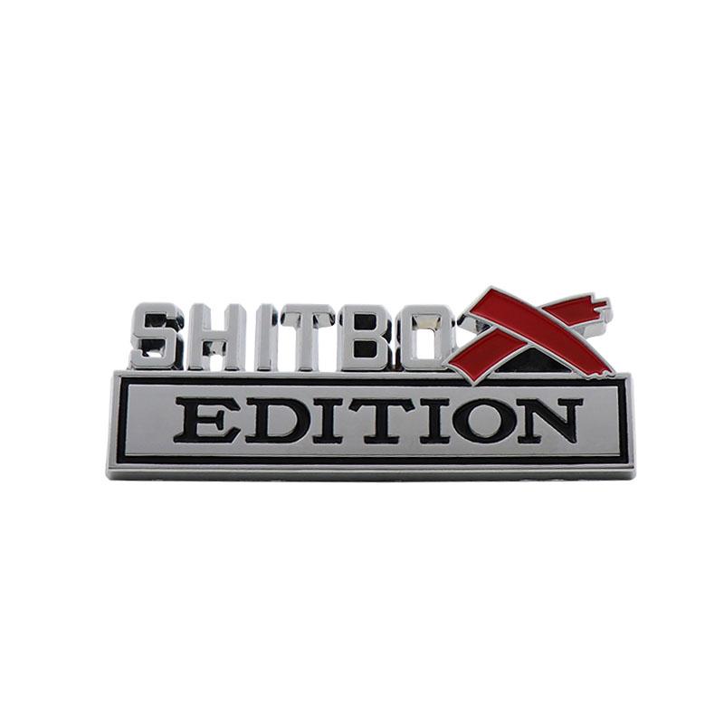 3D Car Styling SHITBOX EDITION for Car Grille Fender Trunk Rear Bonnet Nameplate Decal Emblem Badge Sticker