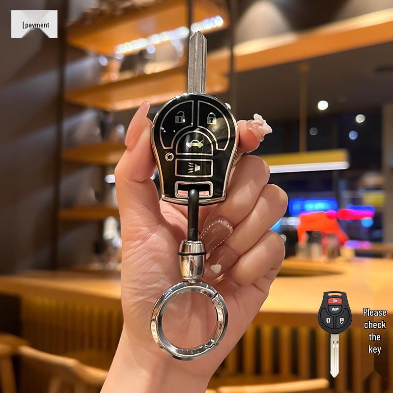 Key Case with Buckle for Nissan Sylphy, Tiida, Sunny, and March Models