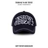 American Retro Soft Top Letter Embroidered Baseball Cap Sun Hat Outdoor Travel Concave Style Men and Women Sun Hat Trend