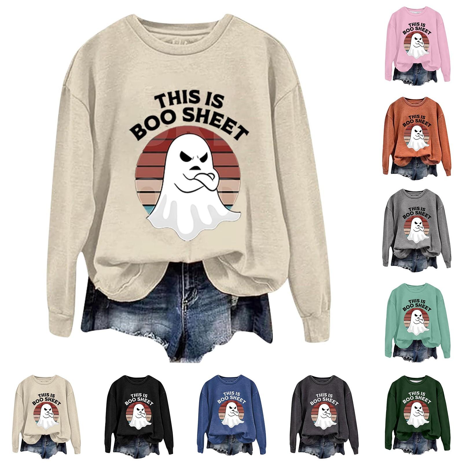 

Женская повседневная модная блузка с длинным рукавом и круглым вырезом с принтом L чёрный