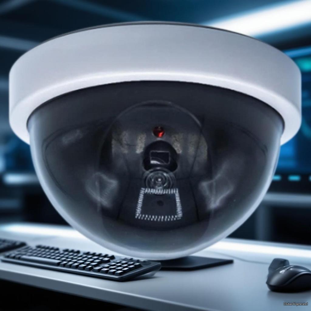 Fake Security Cameras 2-Pack, Punch-Free Wall Mount, White