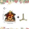 Christian Christmas Nativity Wooden Ornament 2D Flat Nativity Family Wood Plaque  Office