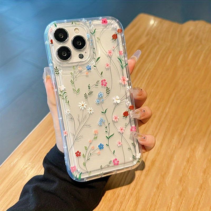 Flower Printed Phone Case For  Redmi Note 12 Turbo 13 Pro Plus 5G 11 11S 10S 10 9 9S 4G Airbags Soft Transparent Cover