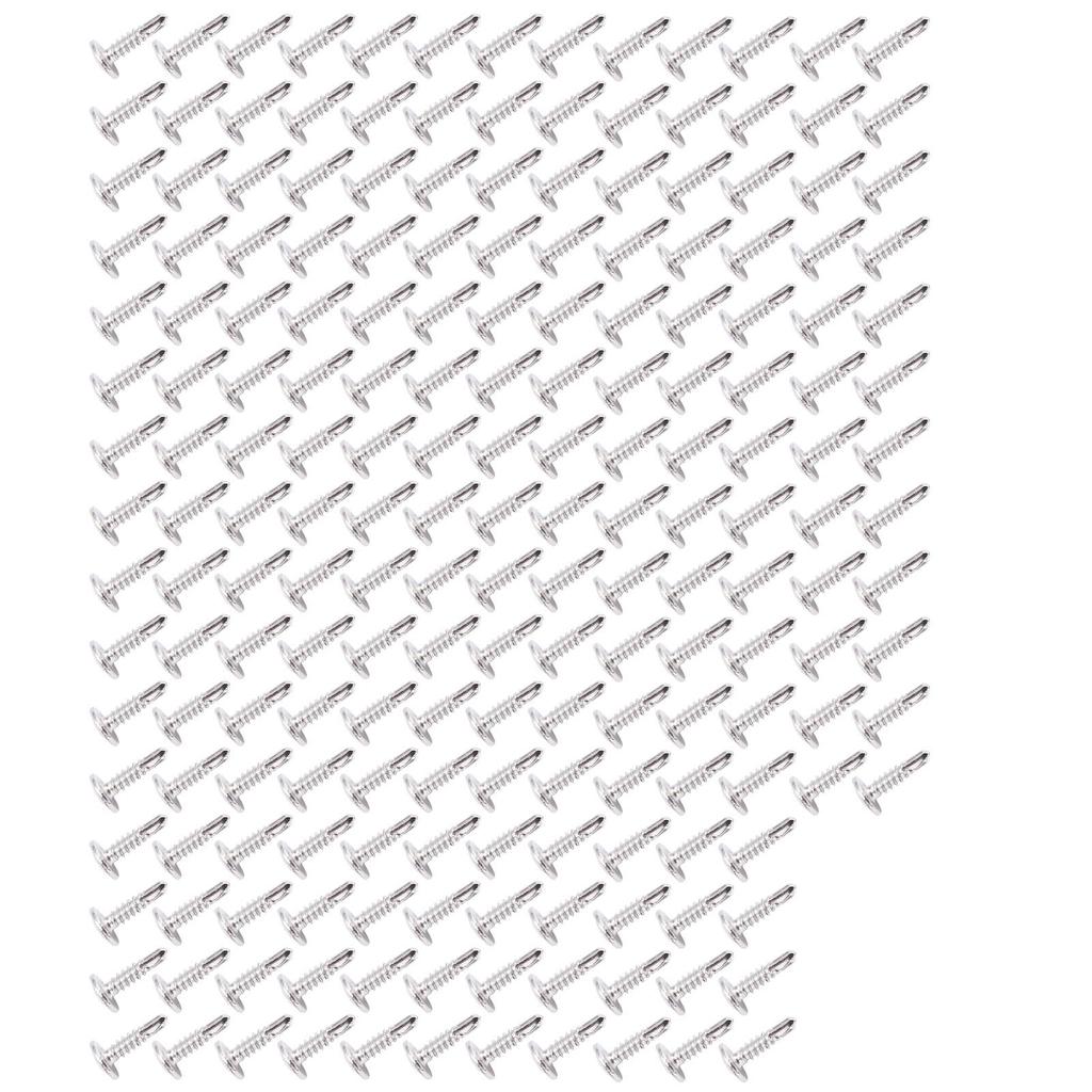 200 Stück Selbstbohrende Schraube M4.2x16 Rundkopf mit Unterlegscheibe Edelstahl Befestigungselement Zubehör Set Kit