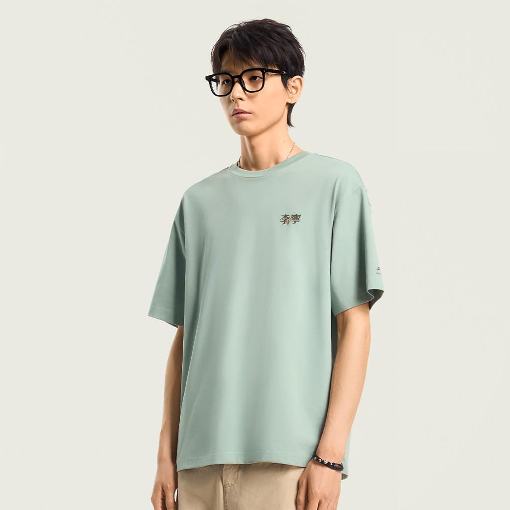 Li-Ning Loose Fit Round Neck Letter Couple T-Shirt Unisex Tops ATSW309-5