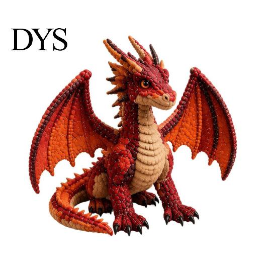 Handgemachte Tier-Nähsets Fliegender Drache Patchwork DIY-Set Sammlung, Set, Werkzeuge zur Entwicklung praktischer Fähigkeiten Kunst für Erwachsene Anfänger, Kreatives Geschenk