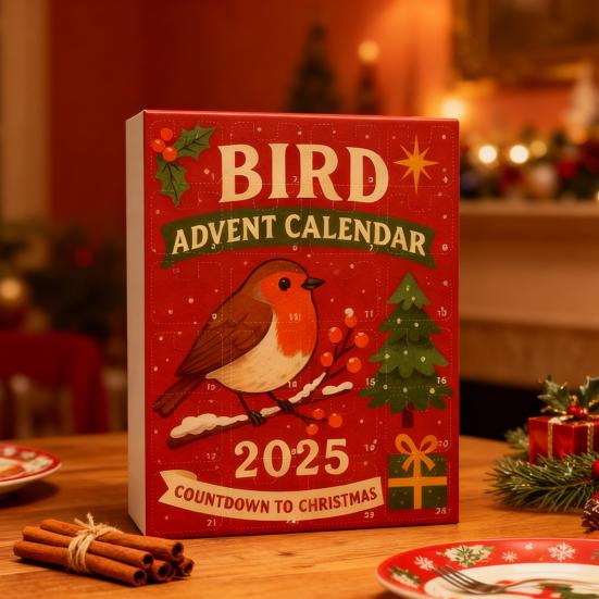 Christmas Advent Calendar Bird Design 24-Day Countdown Decoration Kid Surprise Advent Calendar Holiday Decor