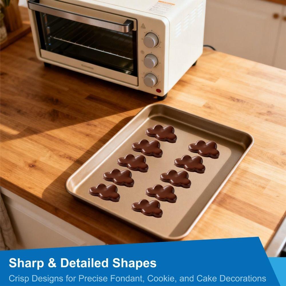 10pcs PP Cookie Cutter Set Raised Cutter Walls Cake Cutter DIY Fondant Cutter  Cake Decorating