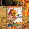 Autumn Harvest Garden Flag Double Sided Pumpkin Patch Scarecrow Sunflower Print Flag Seasonal Decor for Outdoor Yard Lawn Patio