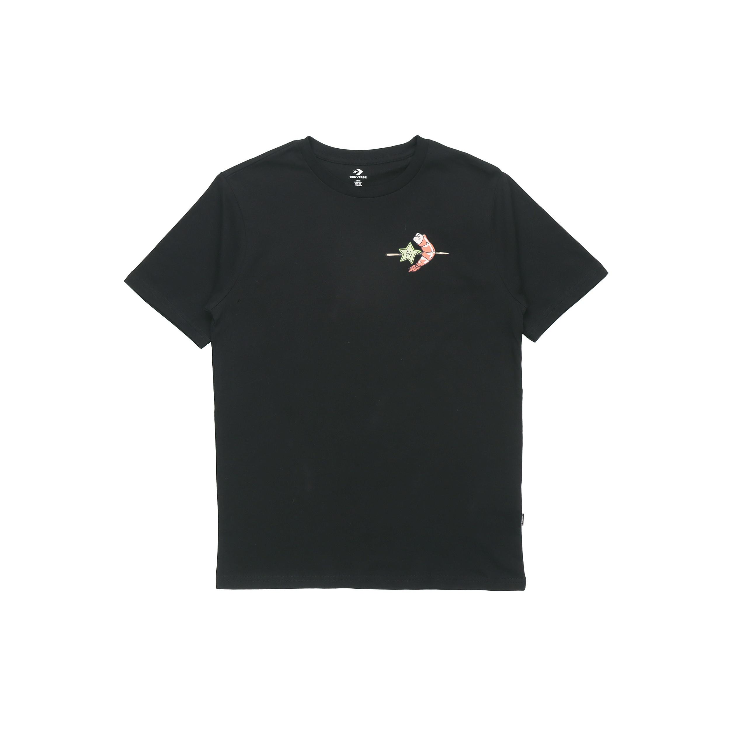 Men s Converse Pattern Casual Sports Short Sleeve Black 10021513-A02 S