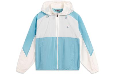 Sports Trendy Collection Trench Coat Women's Light Lake Blue Ivory Multicolor AFDT434-3