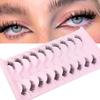 New Middle East Cross-border Cat Eye False Eyelashes, Eye Tail Elongated Transparent Stem Eyelashes 10 Pairs Flat Factory