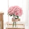 5-Head Artificial Hydrangea Peony Flowers High Quality Bride Bouquet Big Flower Home Wedding Living Room Fake Flowers Decoration