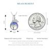 BAMOER 925 Sterling Silver Mermaid Fishtail Pendant Necklace Colorful Fish Scales Neck Chain for Women Fine Jewelry Gift