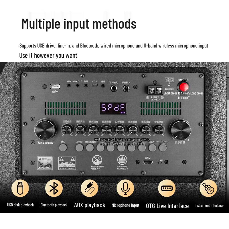Philips 15-inch Portable Bluetooth Karaoke Speaker