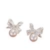 Luxury and Fashion High-end Style Pearl Bowknot Earrings for Women, Necklaces for Ladies, Earrings for Girls