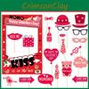 Photo Valentines Day Booth Decor Kit With Paper Frames For Kids Adults Fun Photo