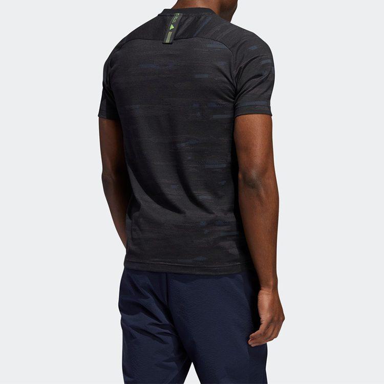 Adidas T Shirts Men's Black Crew Neck Moderate Straight Fit FT2777