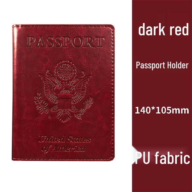 Personalizowany skórzany PU etui na paszport szczepionkowy USA