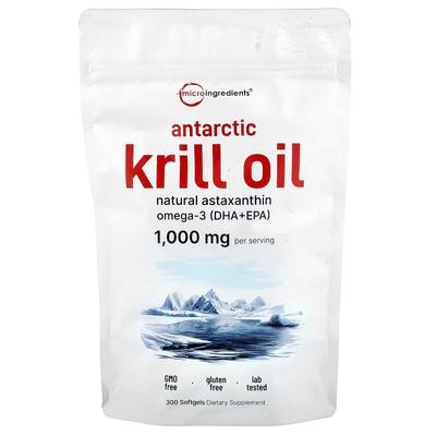 Olio di Krill Antartico, 300 Capsule Molli (500 mg per capsula molle)
