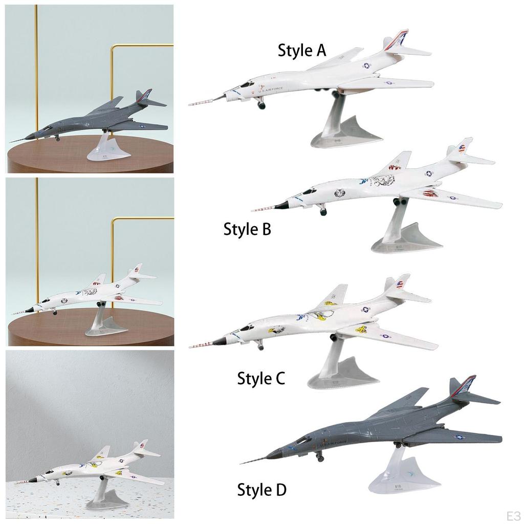 1/144 Diecast Alloy Aircraft Model with Stand, Decorative Plane for Home and Cafe
