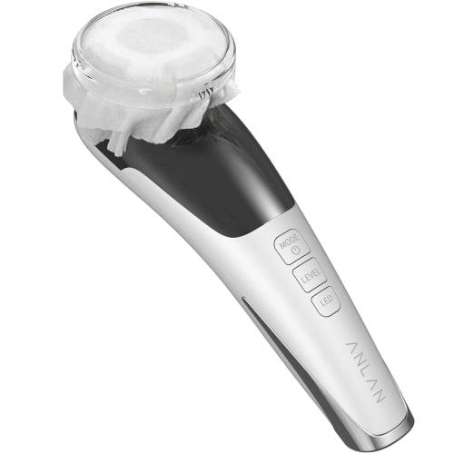 ANLAN Hot/Cold Facial Massager EMS Hot/Cold Care LED Light 8-in-1 Facial Facial Massager Eye/Mouth Care Lift Ion Pore Home Facial Massager (White + 15