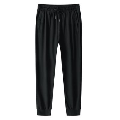 Pantalones de Seda de Hielo de Verano para Hombre, Pantalones Deportivos Finos Casuales Holgados