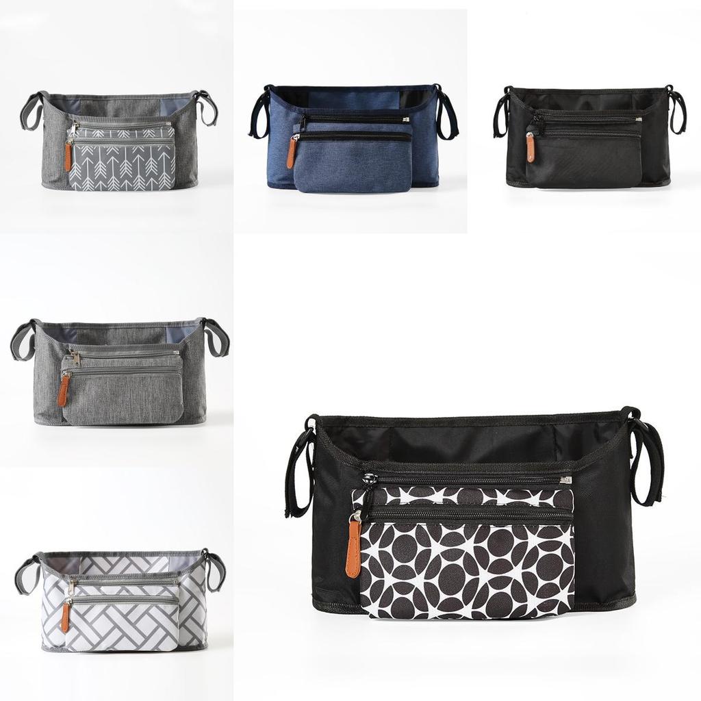 Baby Stroller Organizer Bag With Oxford Fabric Storage For Traveling And Shopping