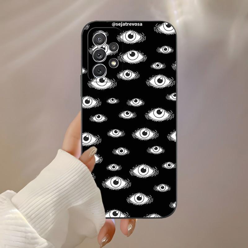 Scary Face Eyes Phone Case For Samsung A53 A52 A13 A73 A32 A51 A23 A22 A12 A02s A20e A40 A50 A21 A72 A70 Cover
