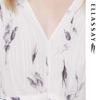 ELLASSAY Women's Ink Wash Charm V-Neck Pleated Dress