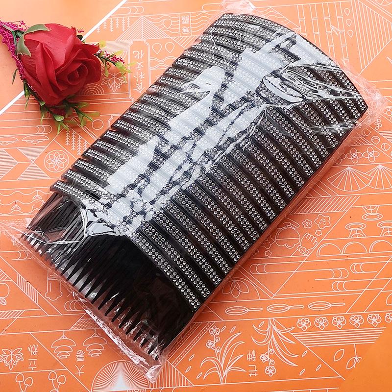 Shiny Multi-Tooth Hair Styling Comb with Color Diamond Hairband