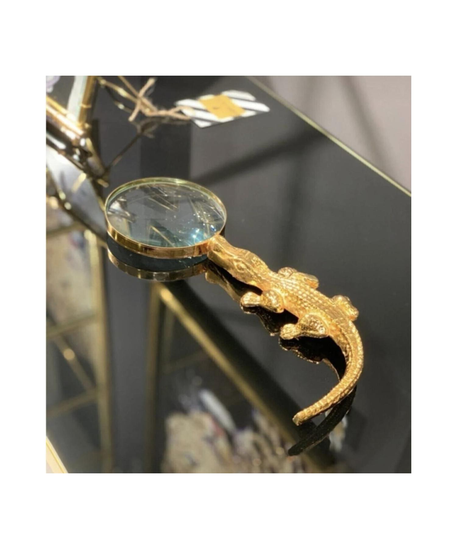 

Лупа декоративная Крокодил Золото