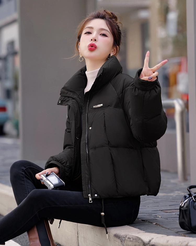 Women's Short Stand Collar Warm Windproof Winter Jacket