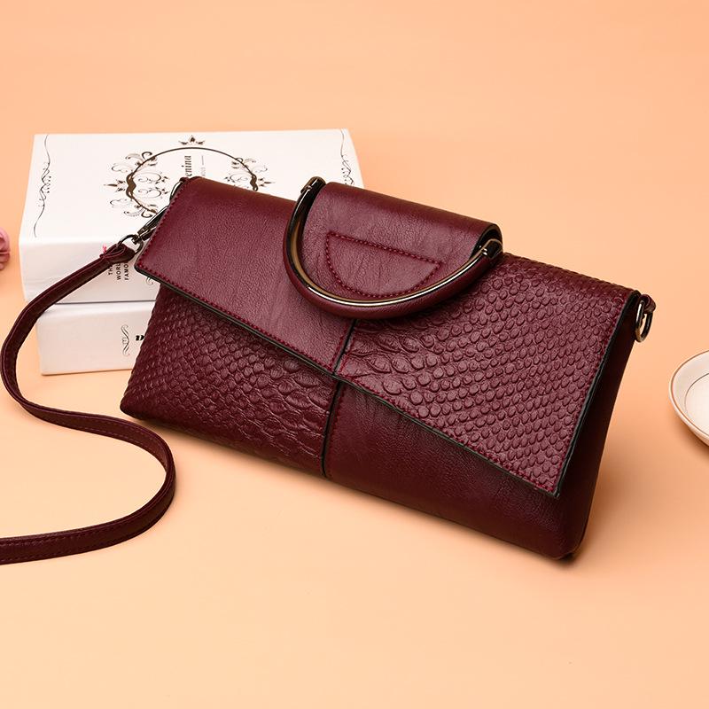 

Женщины Кожаная сумка Cowhide Известный бренд Женщины Сумка Мода Крокодил Узор Клатч Женщины Кожаная сумка для плеча