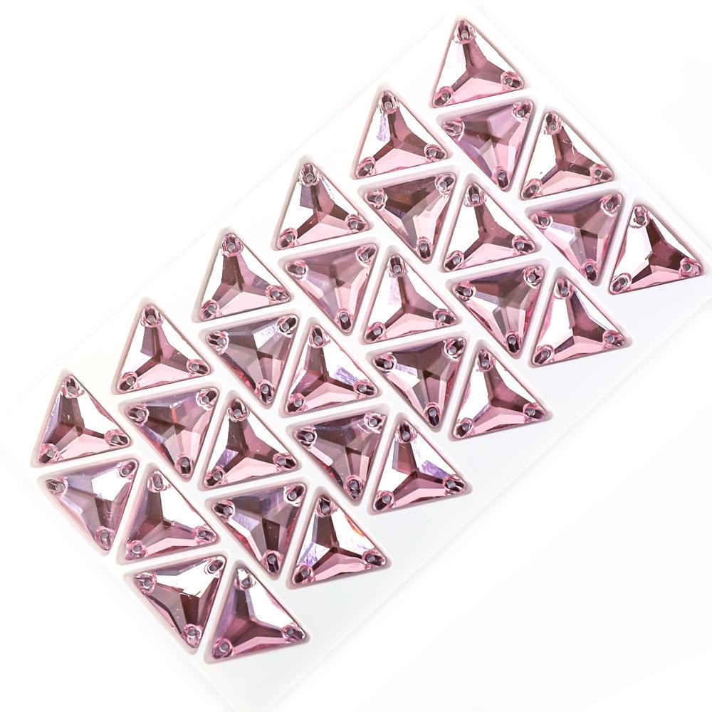 5Pcs High Quality Triangle Color Ab Flat Button Hand Sewn Diamond Glass Crystal Button Clothing Accessories With Diamond Wedding Dress Auxiliary