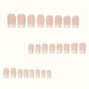 Kit 24 Unghie Finte Press-On Chic French Tip Bianco Aurora Lucido & Rosa, Set Unghie Finte French Tip di Media Lunghezza