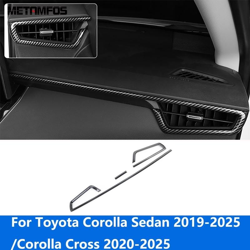 Side Front Air Vent Outlet Cover Trim For Toyota Corolla Sedan -2025/Corolla Cross -2025 Carbon Fiber Car Accessories