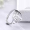 Fashion Tree of Life Rings Stainless Steel Opening Adjustable Ring Jewelry for Women