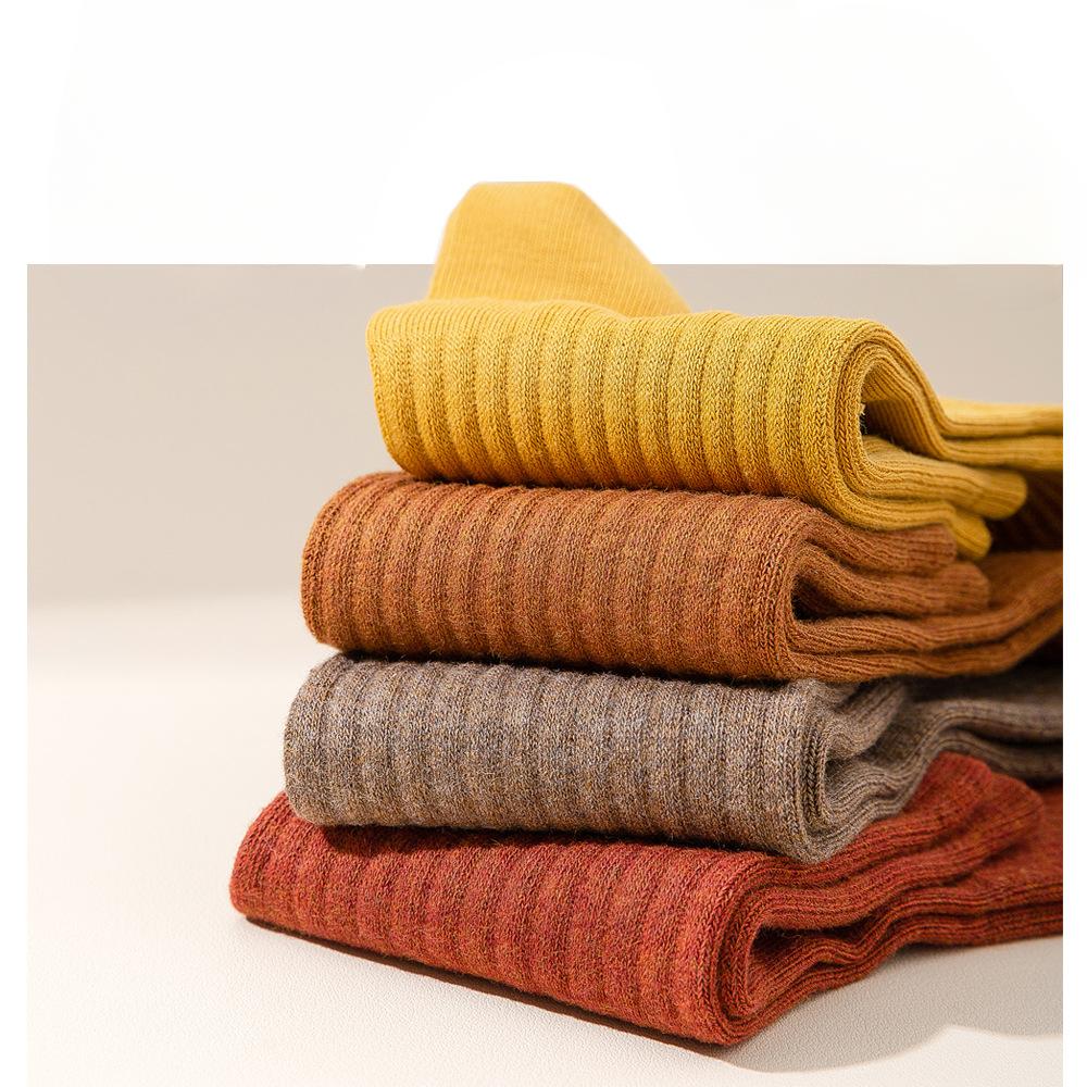Women's Pure Cotton Autumn and Winter Sweat-absorbing, Breathable and Antibacterial Long Socks for All Four Seasons In Winter