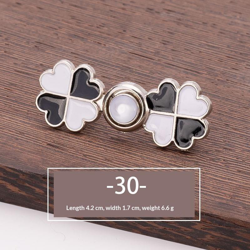 Various Cute Styles No Sew Waist Tightener Buttons Alloy Adjustable for Jeans Skirt Pants Waist Adjustment Accessory