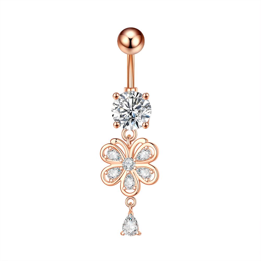 14G Belly Button Rings Stainless Steel Barbells for Women Girls Navel Rings GZ Body Jewelry Navel Piercings